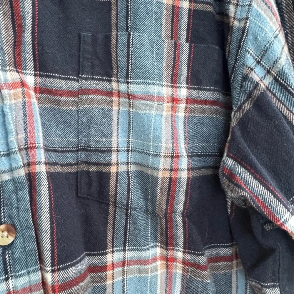 RedHead Men's Navy and Light Blue Plaid‎ Shirt